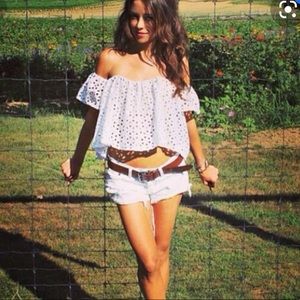 Stone cold fox white holy tube top size small